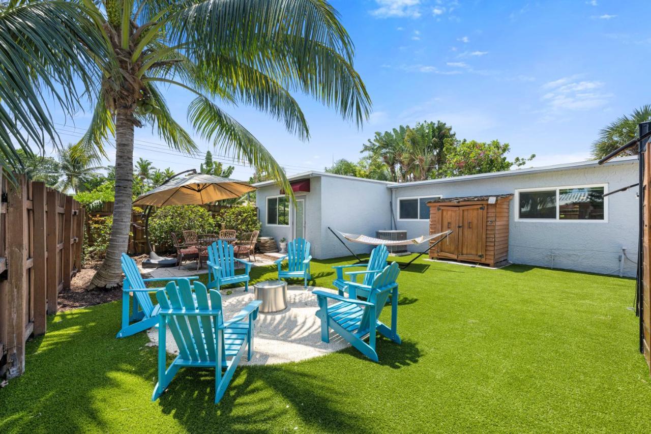 Palms Retreat! Giant Heated Pool-Hottub-Firepit-5Min2Beach-Pets-Ev Chgr Fort Lauderdale Exterior foto