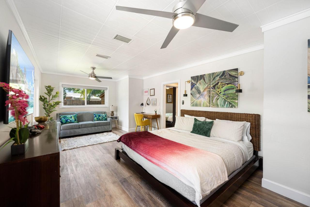 Palms Retreat! Giant Heated Pool-Hottub-Firepit-5Min2Beach-Pets-Ev Chgr Fort Lauderdale Exterior foto