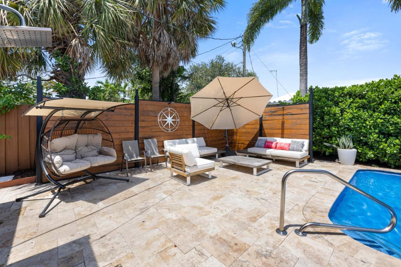 Palms Retreat! Giant Heated Pool-Hottub-Firepit-5Min2Beach-Pets-Ev Chgr Fort Lauderdale Exterior foto
