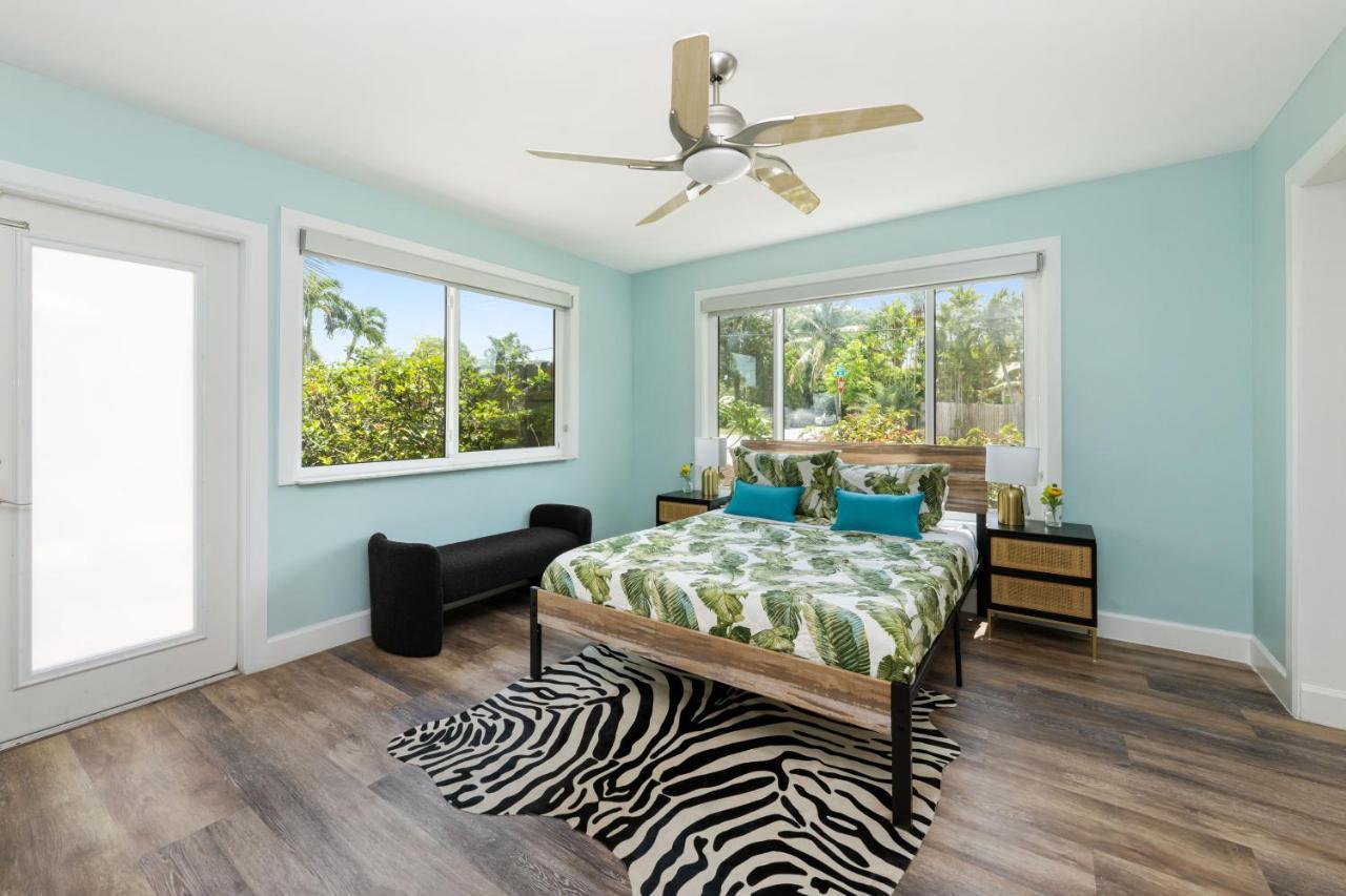 Palms Retreat! Giant Heated Pool-Hottub-Firepit-5Min2Beach-Pets-Ev Chgr Fort Lauderdale Exterior foto