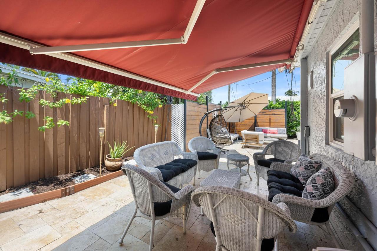 Palms Retreat! Giant Heated Pool-Hottub-Firepit-5Min2Beach-Pets-Ev Chgr Fort Lauderdale Exterior foto