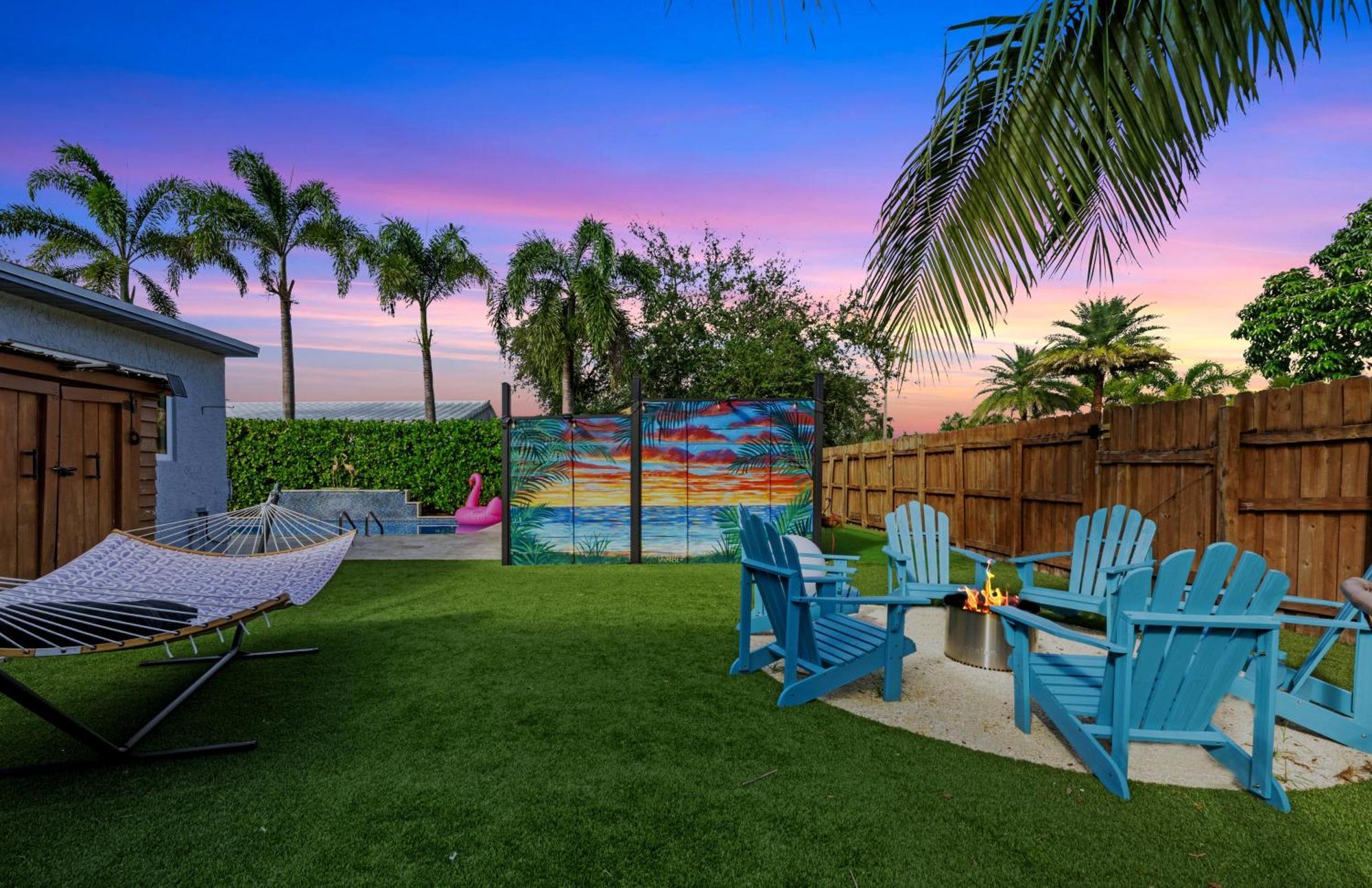 Palms Retreat! Giant Heated Pool-Hottub-Firepit-5Min2Beach-Pets-Ev Chgr Fort Lauderdale Exterior foto