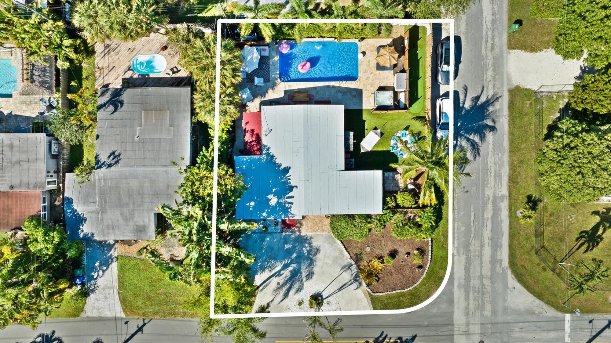 Palms Retreat! Giant Heated Pool-Hottub-Firepit-5Min2Beach-Pets-Ev Chgr Fort Lauderdale Exterior foto