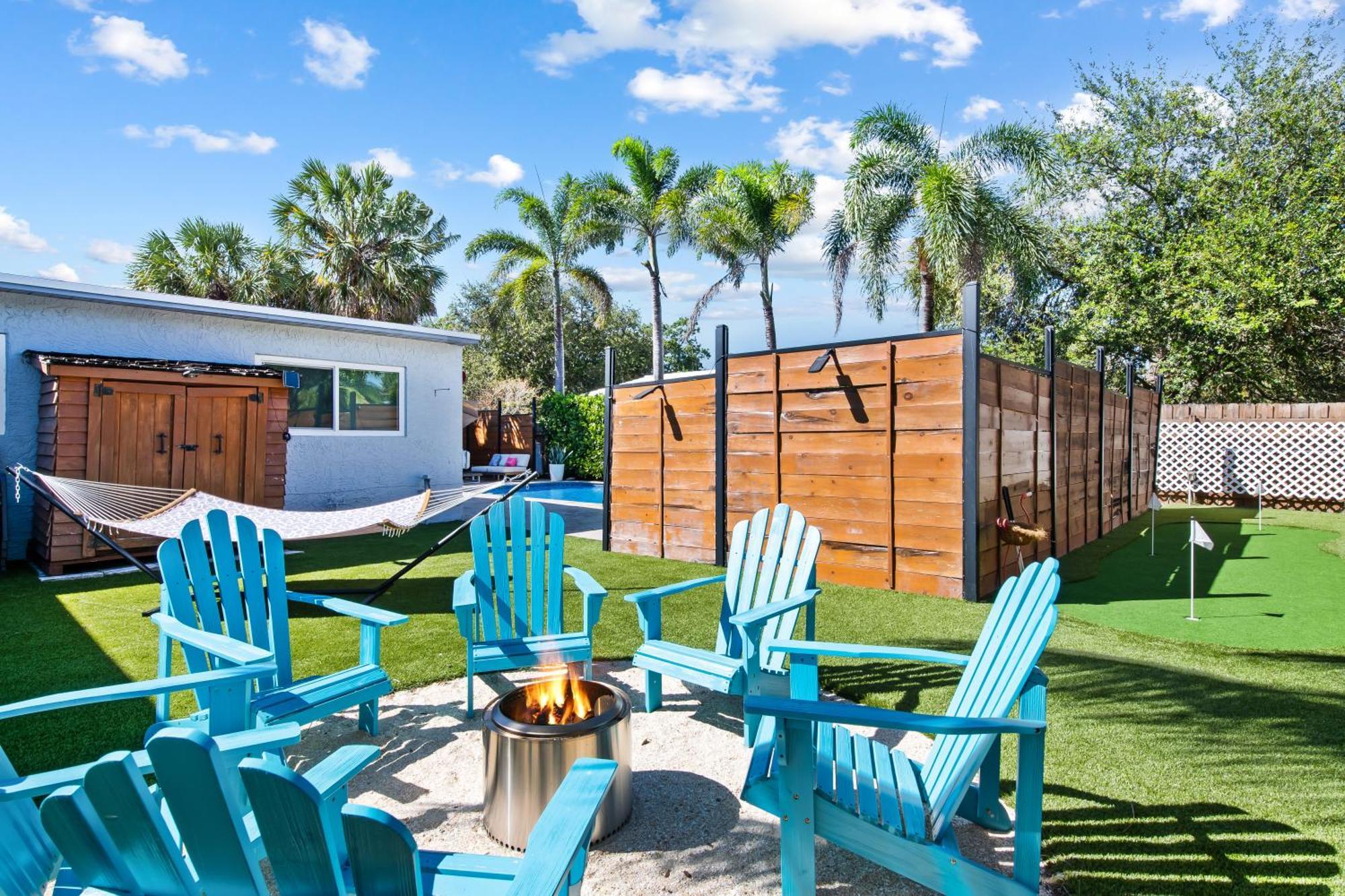 Palms Retreat! Giant Heated Pool-Hottub-Firepit-5Min2Beach-Pets-Ev Chgr Fort Lauderdale Exterior foto